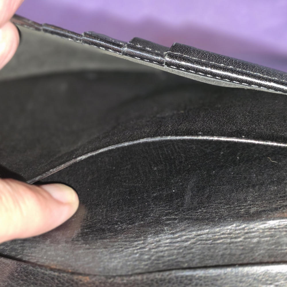 Vintage Classic COACH Checkbook, Credit Card Black Leather Wallet - Picture 13 of 14